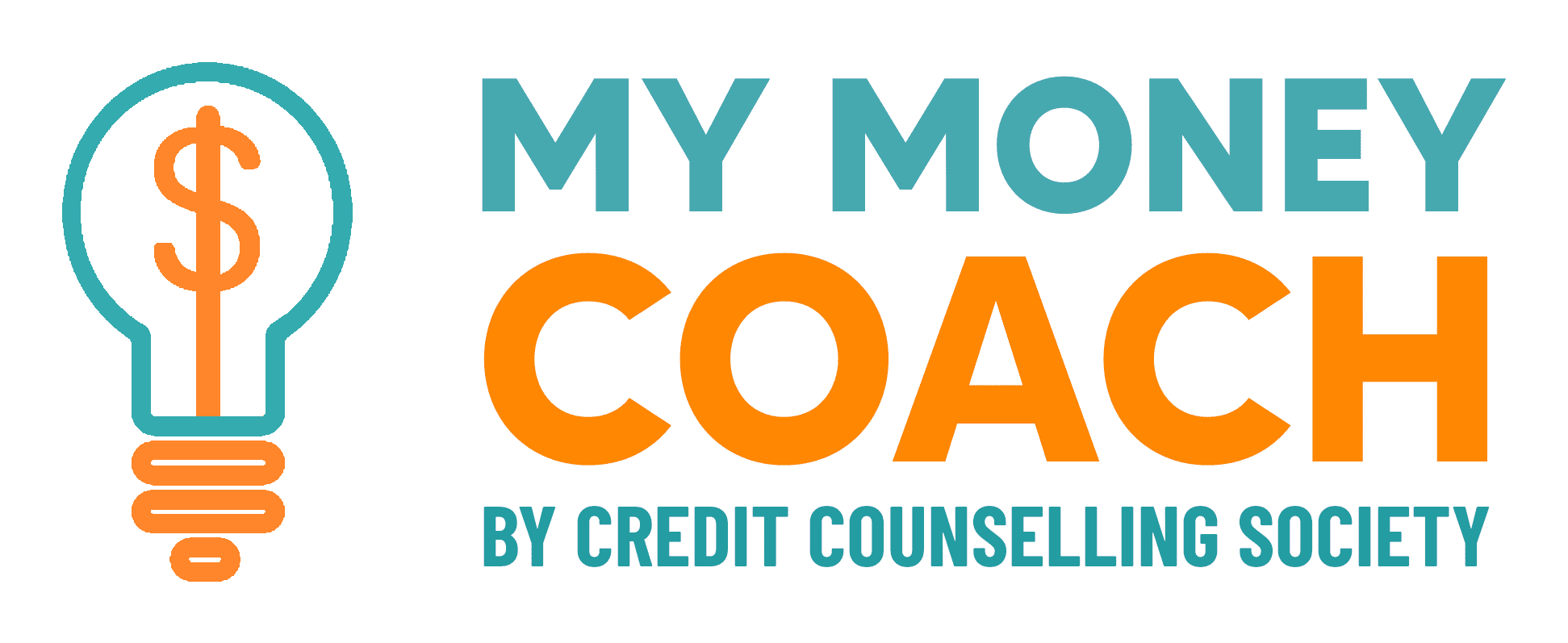 MyMoneyCoach.ca logo by Credit Counselling Society with a light-bulb representing bright financial ideas.